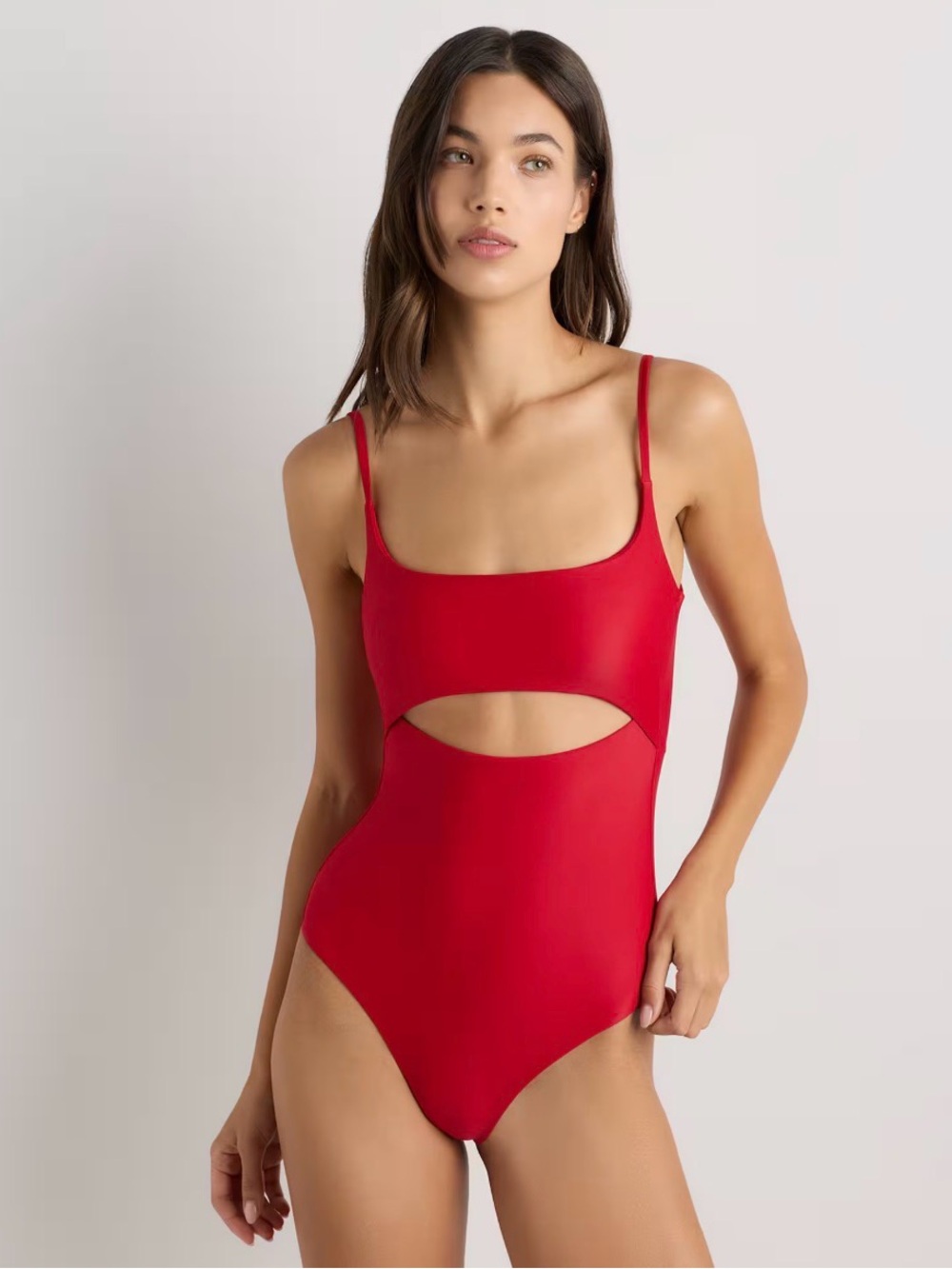 Quince Italian Cut Out One-Piece Swimsuit